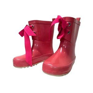 Pink Rain Boots Girls Rubber Boot Shoes Rainboot 5T 6T